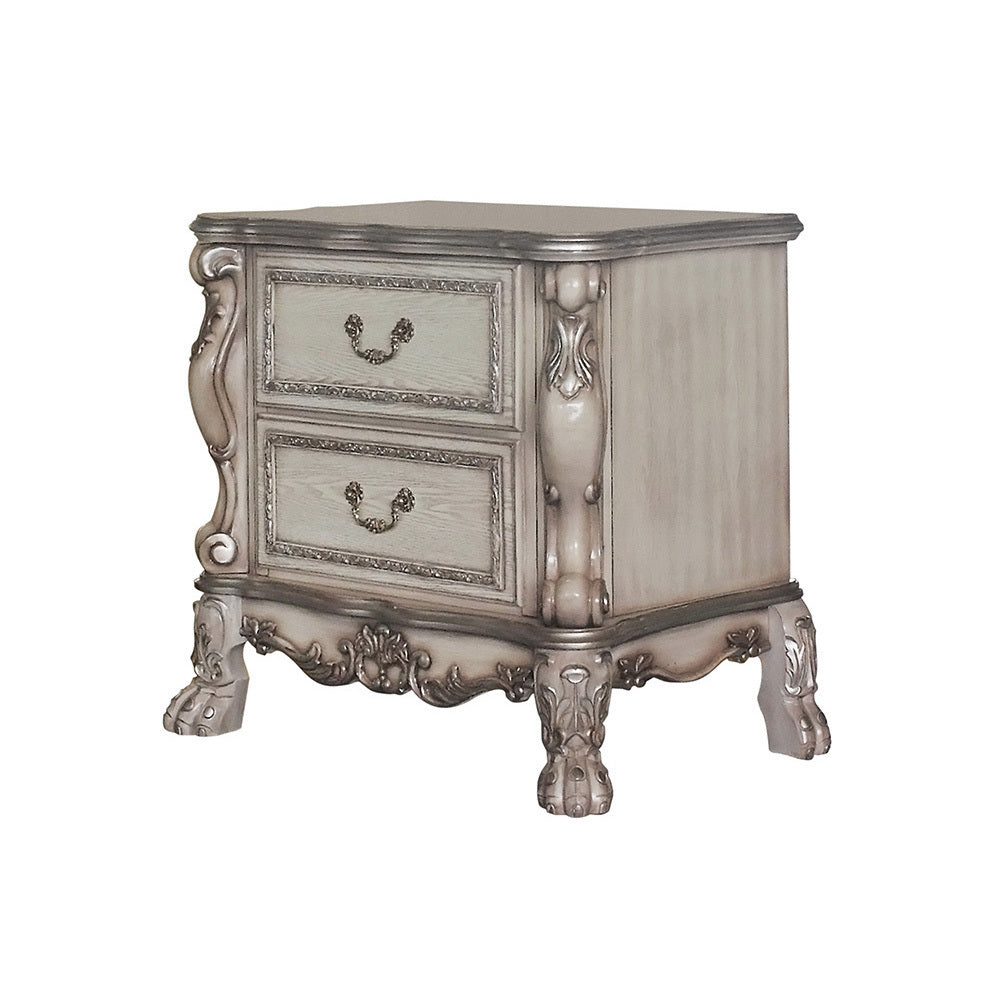 Dresden Vintage Bone White Finish Nightstand
