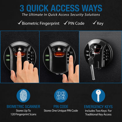 1.83 CU FT BIOMETRIC KEYPAD RIFLE SAFE