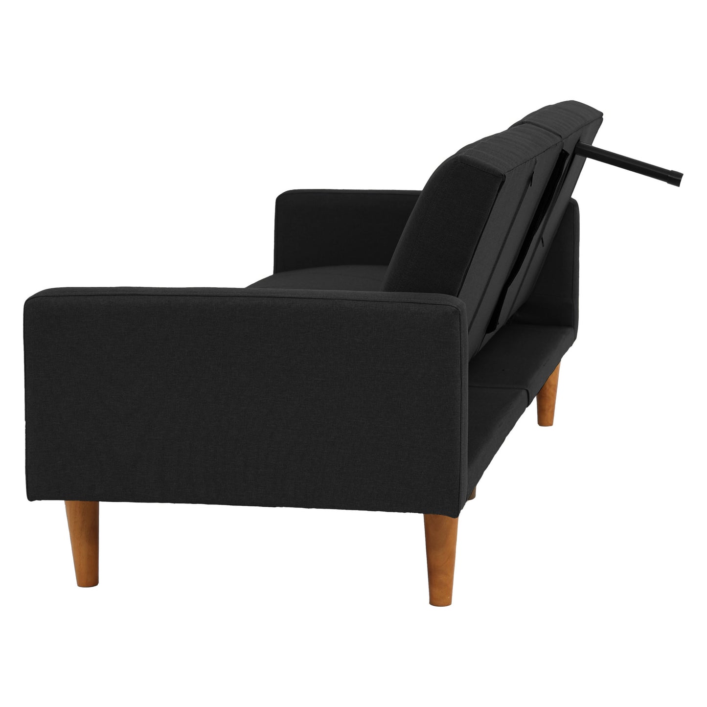 ADJUSTABLE SOFA in Black Faux Leather