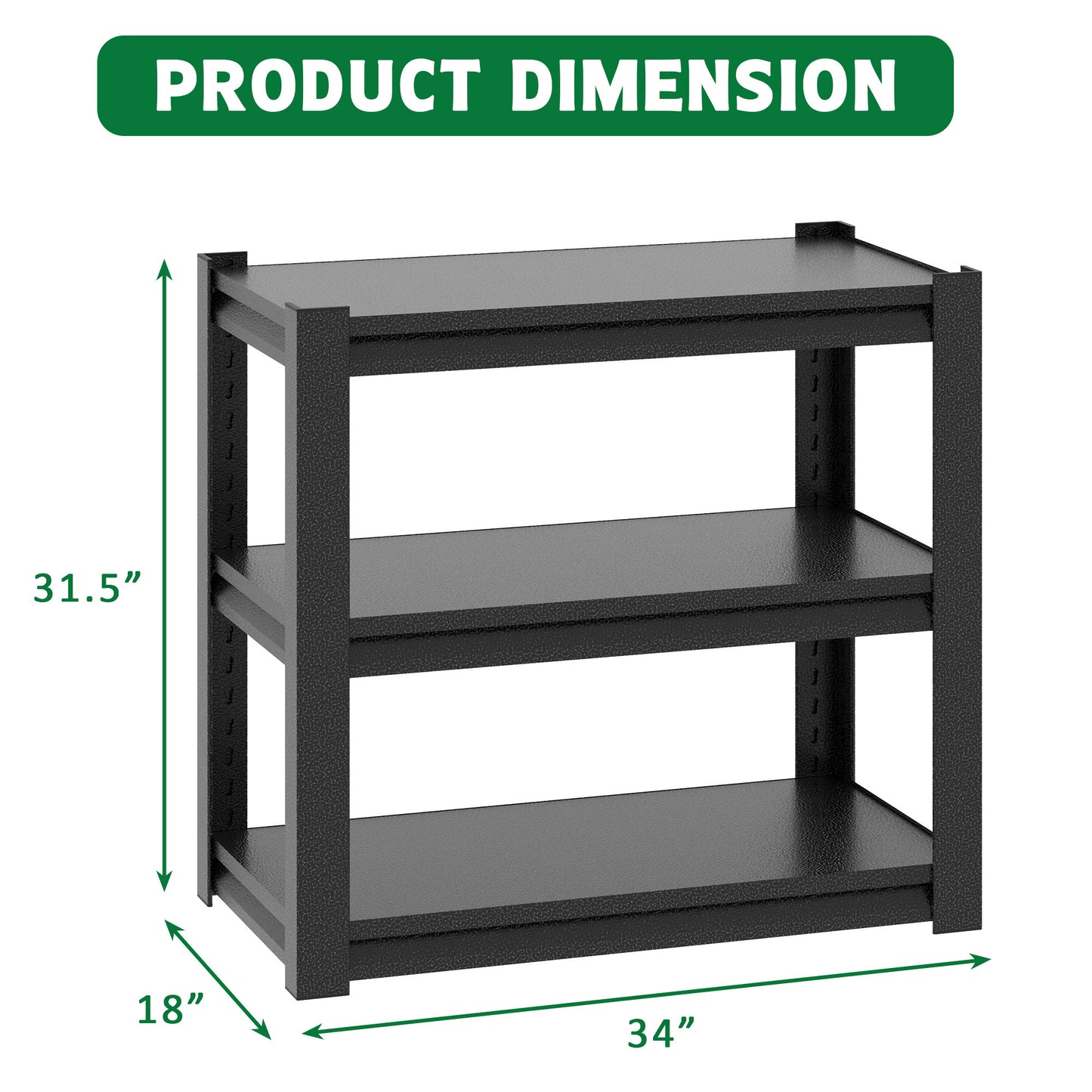 40-50 Gallon Fish Tank Stand - Metal Aquarium Stand, 31.5 "L x 18 "W x 34"H Adjustable Heavy Duty Reptile Tank Stand, Adjustable 3-Tier Fish Tank Rack Shelf for Home Office, Tank Not Included