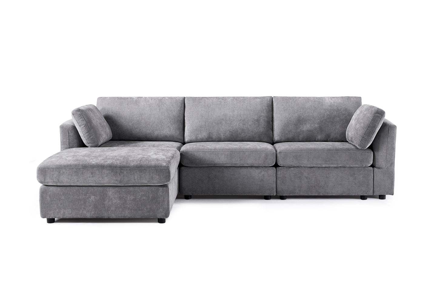 modular GREY  sofa  fabric,  simple and grand, the seat and back is very soft. this is also a KNOCK DOWN sofa