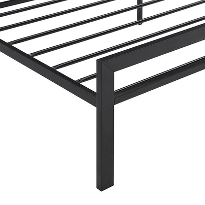 Twin Size metal bed Sturdy System Metal Bed Frame ,Modern style and comfort to any bedroom ,black