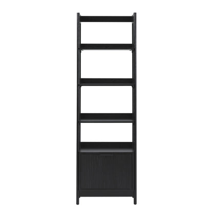 Transitional Narrow Bookshelf with Drawer on Bottom - Black