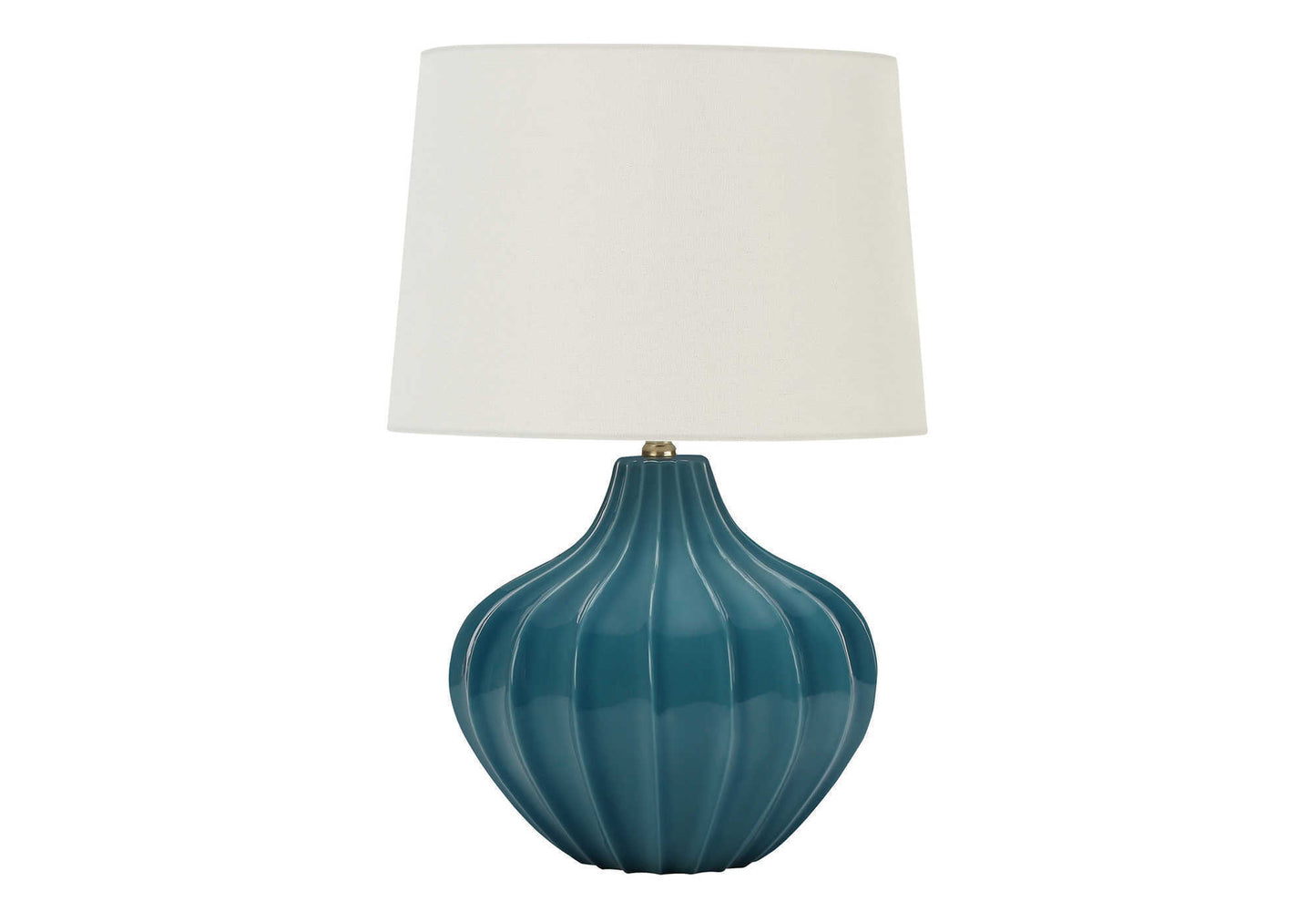 Lighting, 24"h, Table Lamp, Blue Ceramic, Ivory / Cream Shade, Transitional