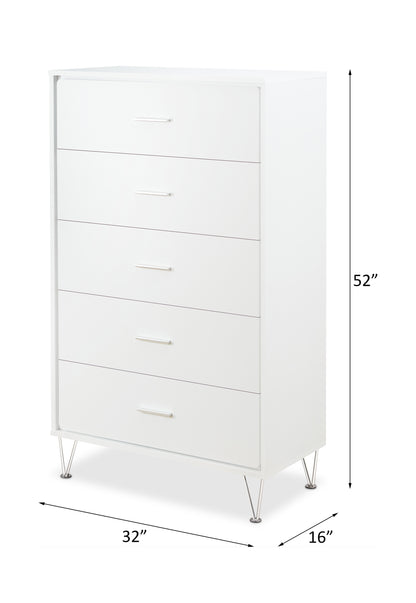 Deoss White Finish Chest