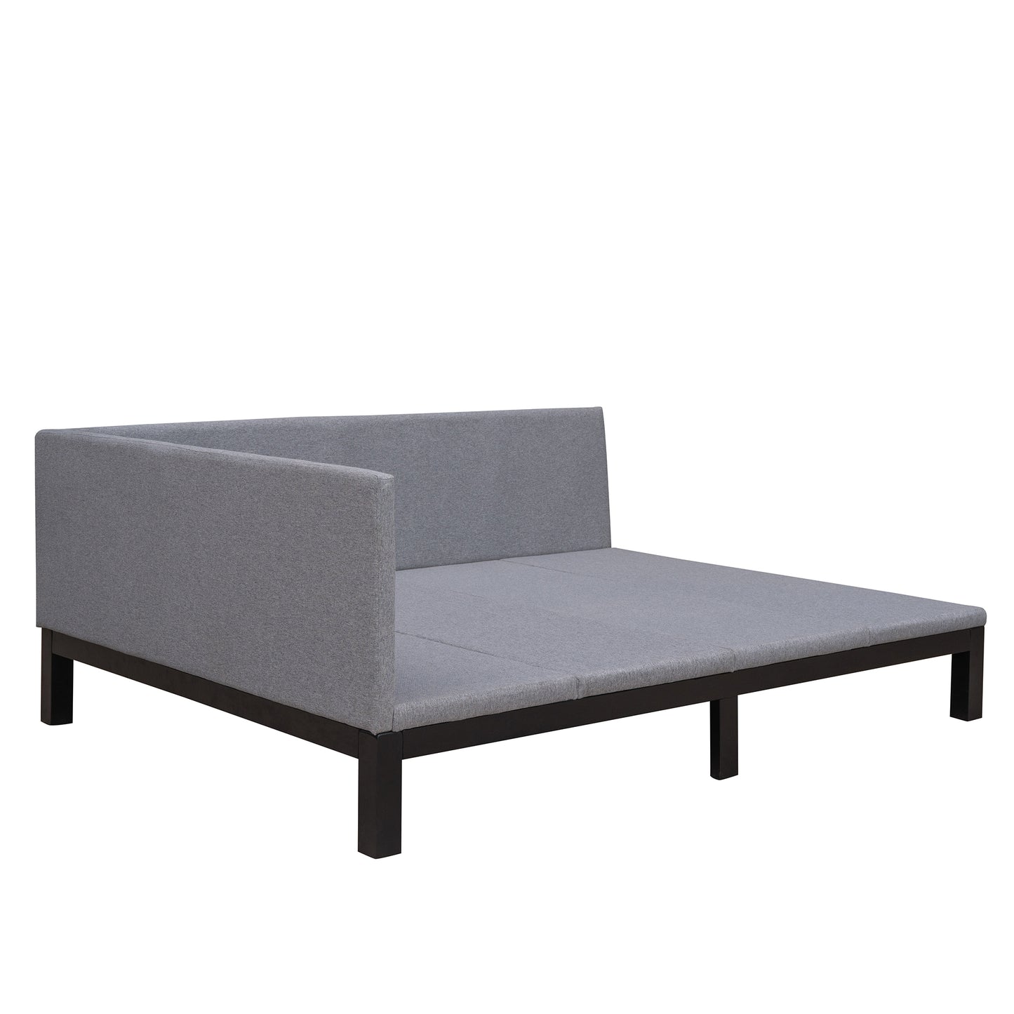 Upholstered Daybed/Sofa Bed Frame Full Size Linen-Gray