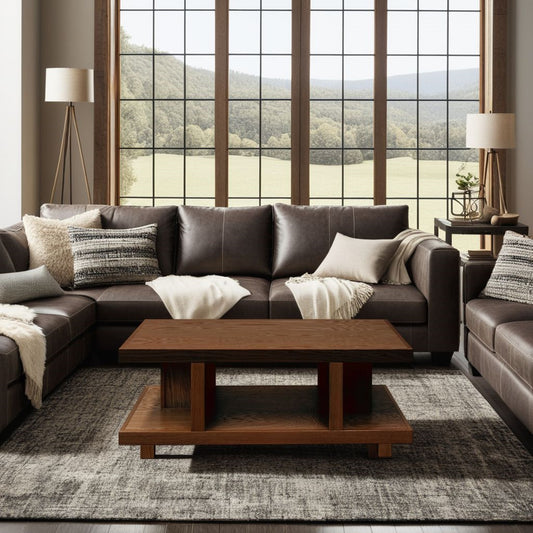 Laurel Canyon 49 inch Coffee Table, No Assembly Required, Oak Bourbon Finish