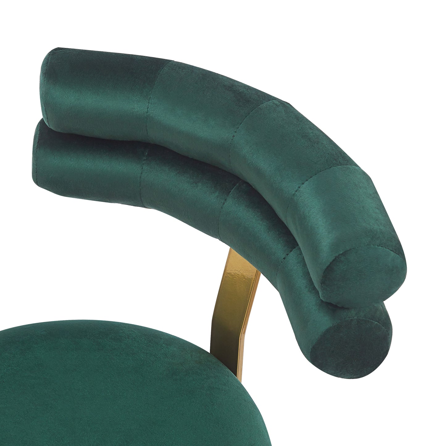 27.65'' Modern Counter Stools Set of 2,Dark green  velvet Counter Stools with iron Frame,Soft back and cushion,Footrest,suitable for Kitchen/Bedroom/Dining Room