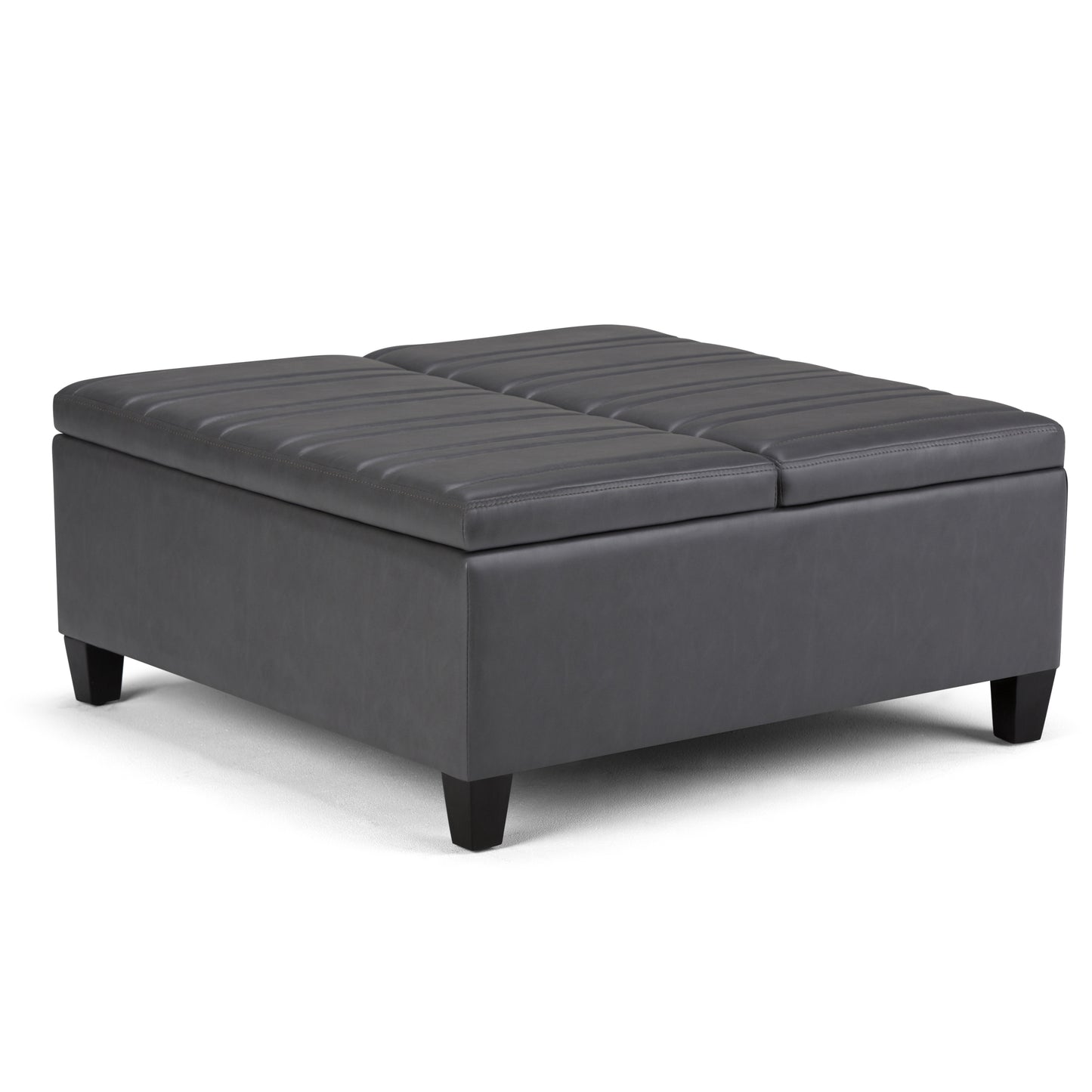 Ellis - Coffee Table Storage Ottoman - Stone Grey