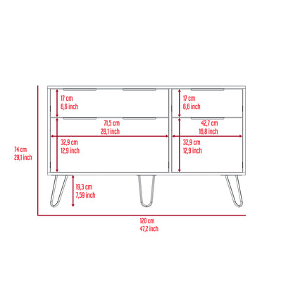 Stowe 4-Drawer Dresser Light Oak