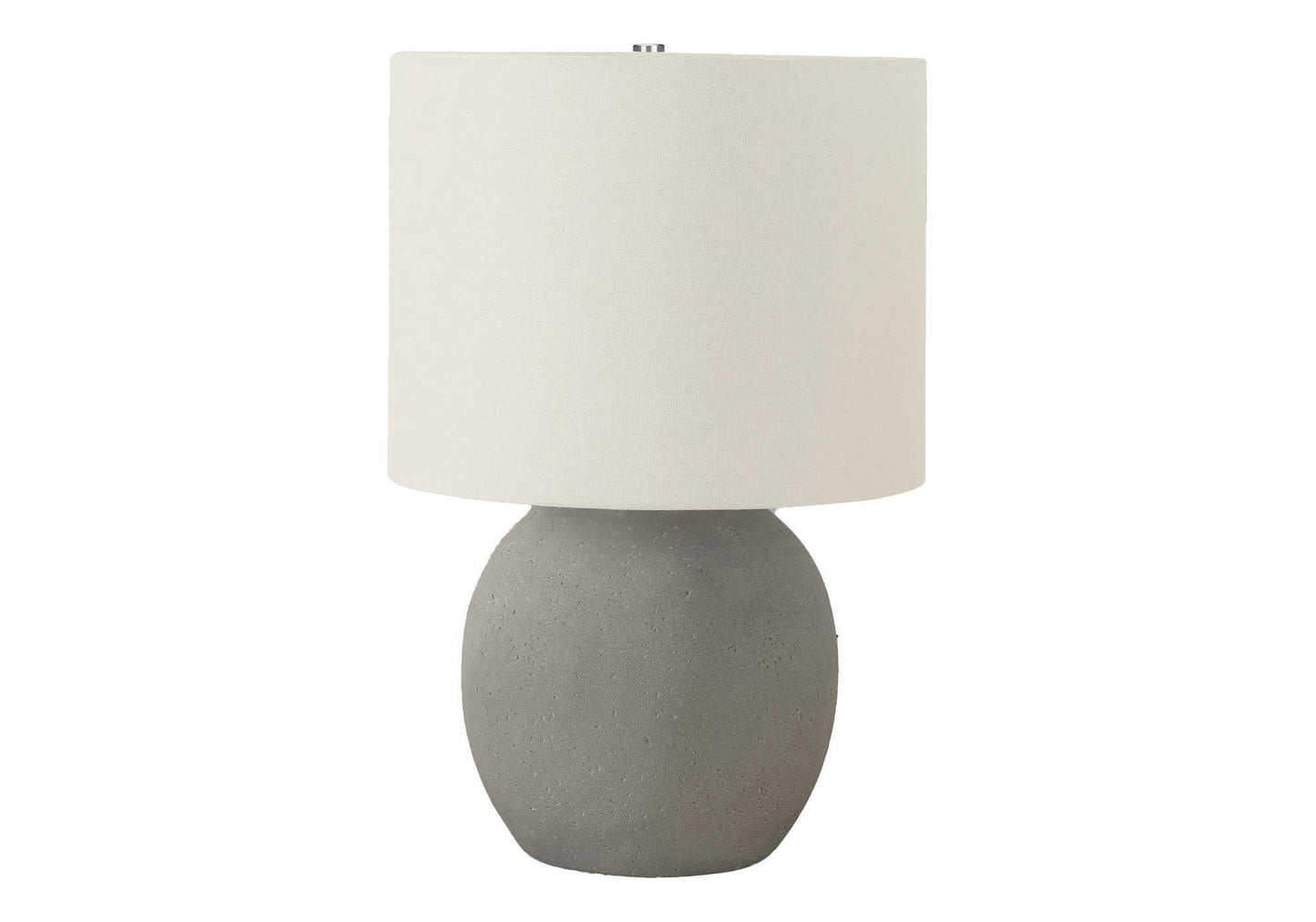 Lighting, 20"h, Table Lamp, Grey Concrete, Ivory / Cream Shade, Contemporary