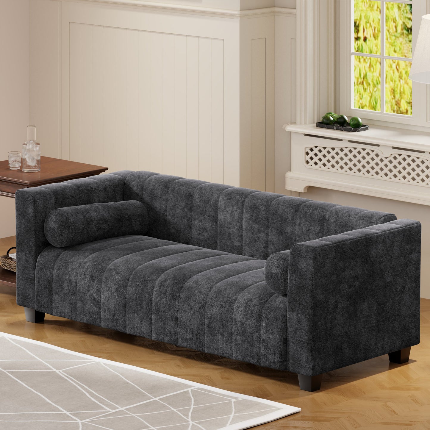 U_Style  78.7''Upholstered Sofa for Living Room, Bedroom, Salon, Simplified Style