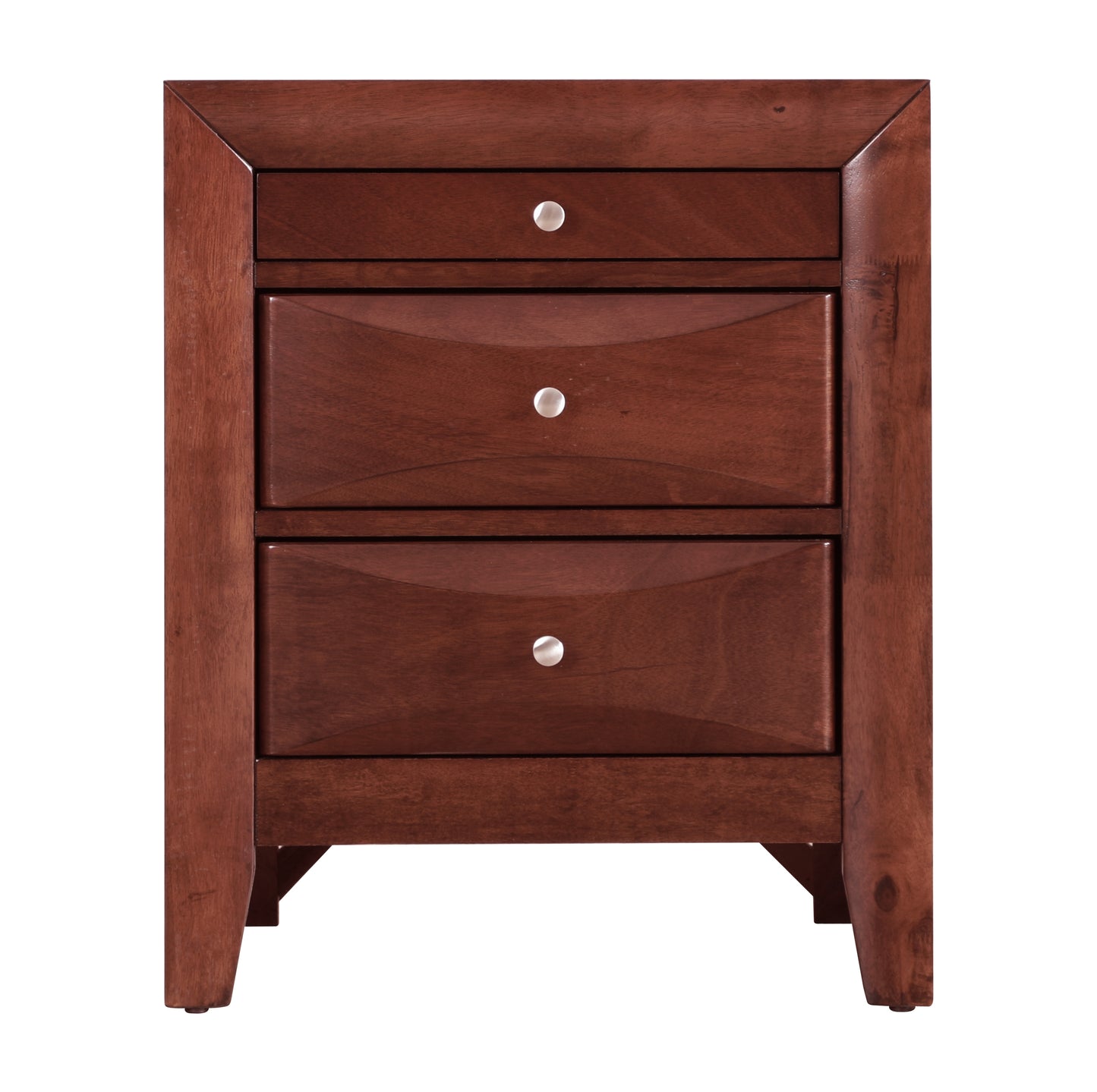 Sleek Cherry Nightstand With Storage