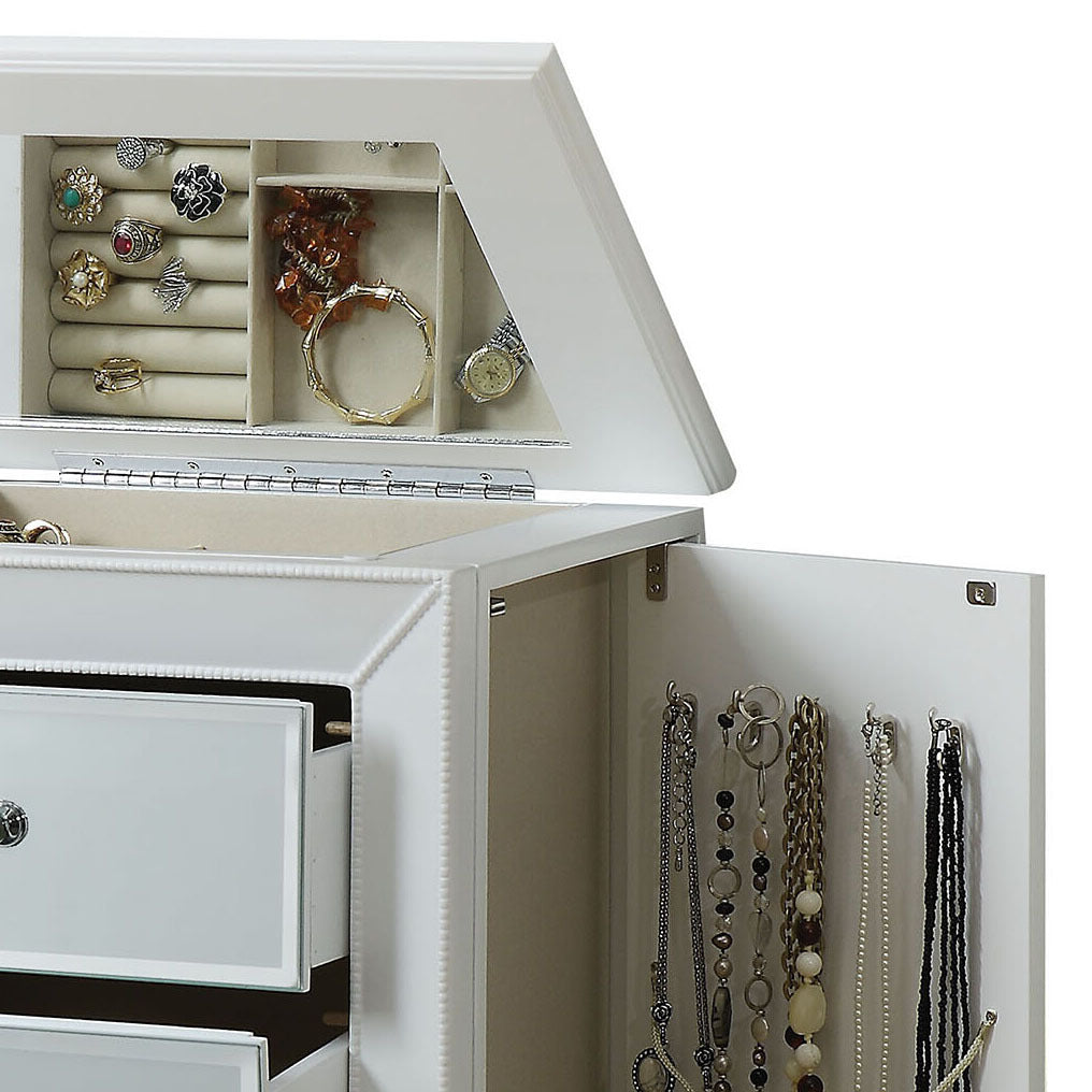 Talor White Finish Jewelry Armoire