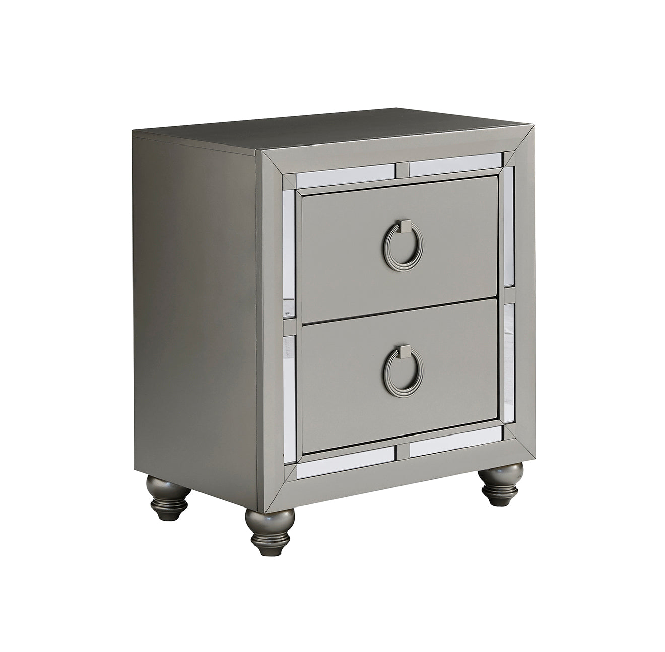 CHLOE GEMSTONE SILVER NIGHTSTAND