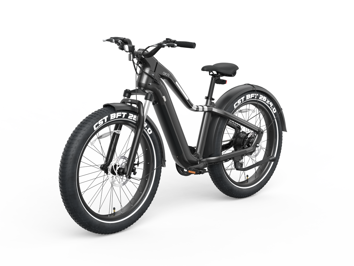 26' Step Over Electric Mountain Bike - Black