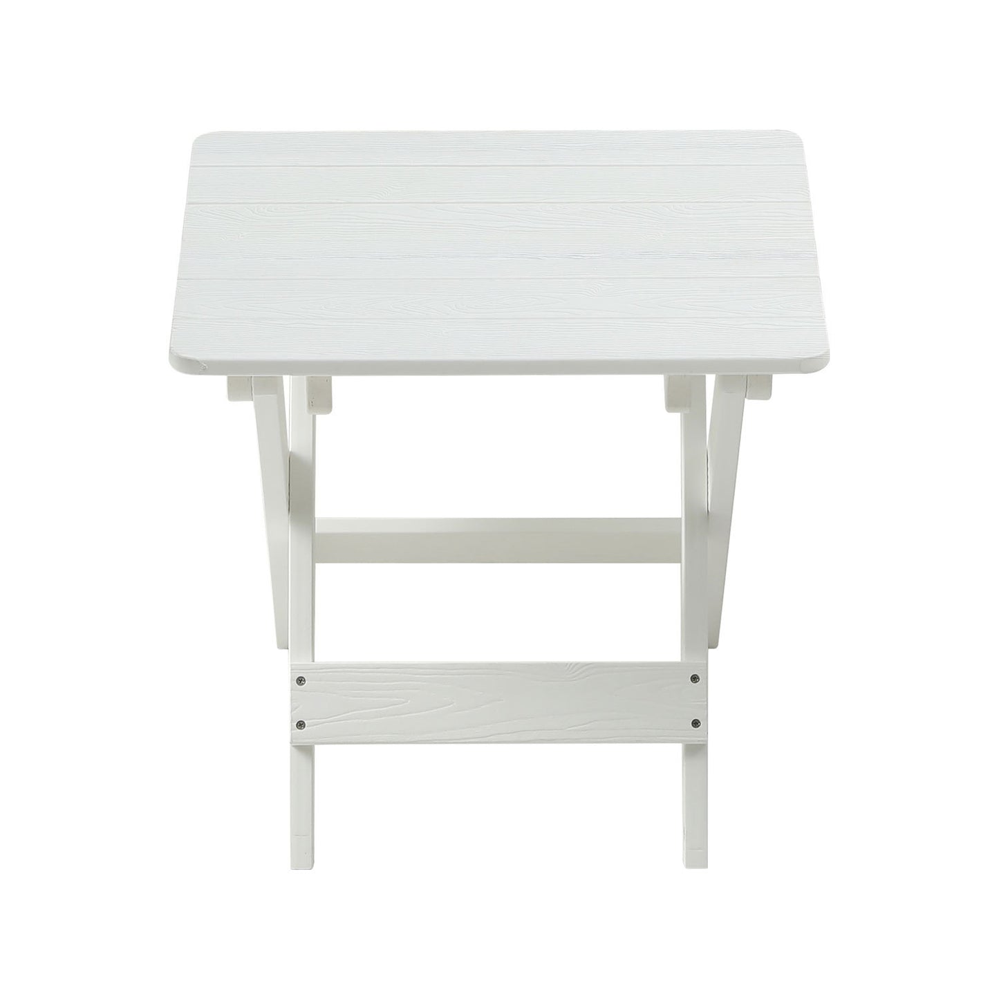 HIPS Foldable Small Table and Chair Set with 2 Chairs and Rectangular Table  White