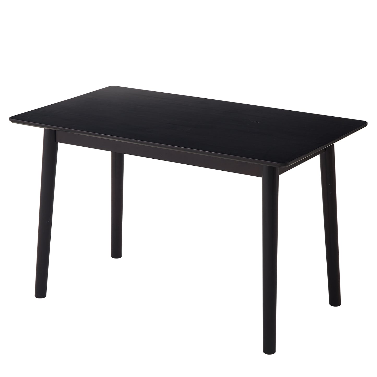 47-inch dining table Black solid wood kitchen table Dining table suitable for small space kitchen table modern home furniture