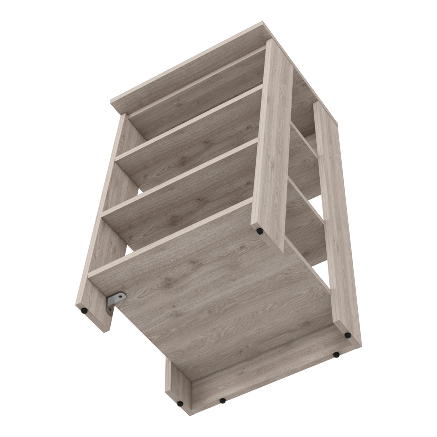 Cabinet 30" H, Four Shelves, Vertical, Light Gray