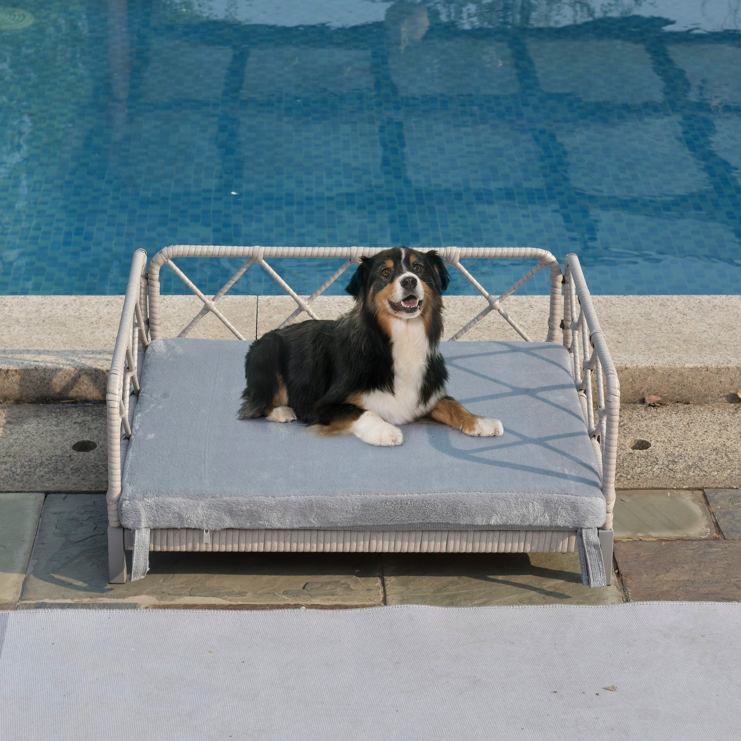 wicker pet bed Rattan Dog Sofa Bed outdoor indoor Water Resistant