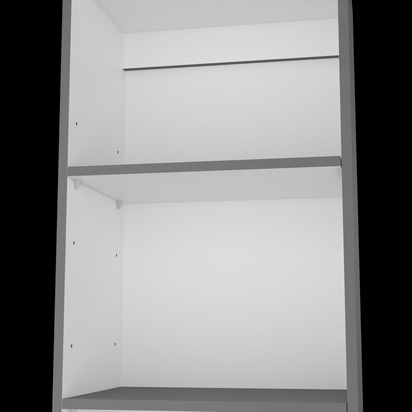 Zachary Matt Gray and White 5-Shelf Slim Bookcase