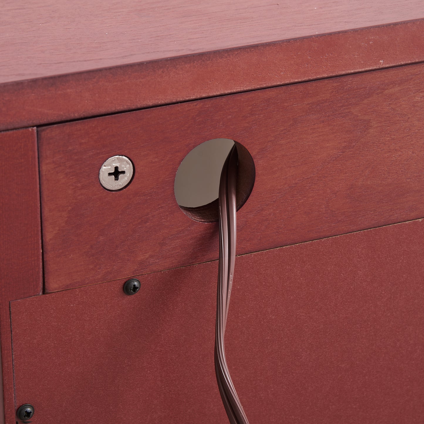 2 Doors Curio Cabinet with Tempered Glass Doors, Curio Cabinets with Mirrored Back Panel and Adjustable Shelves, Lighted Display Cabinet for Home, Office Light Bulb Included Cherry