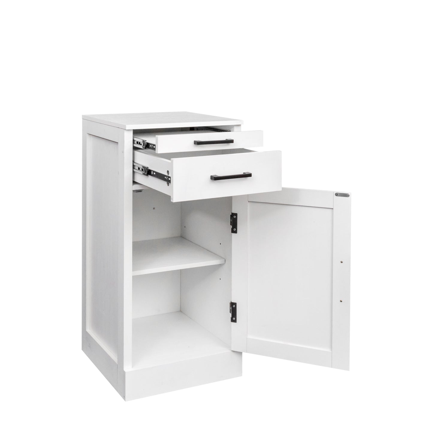 White color modular wine bar cabinet Buffet Cabinet with Hutch for Dining Room