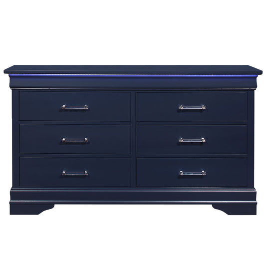 CHARLSTON BLUE DRESSER WITH LED