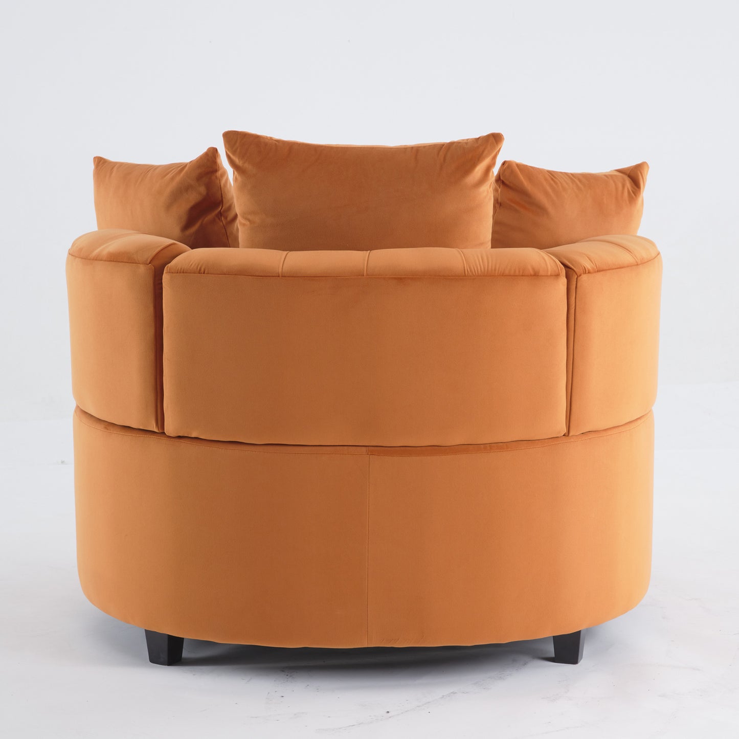 A&A Furniture,Width 40.6 inches  Accent Chair / Classical Barrel Chair for living room / Modern Leisure Sofa Chair (Orange)