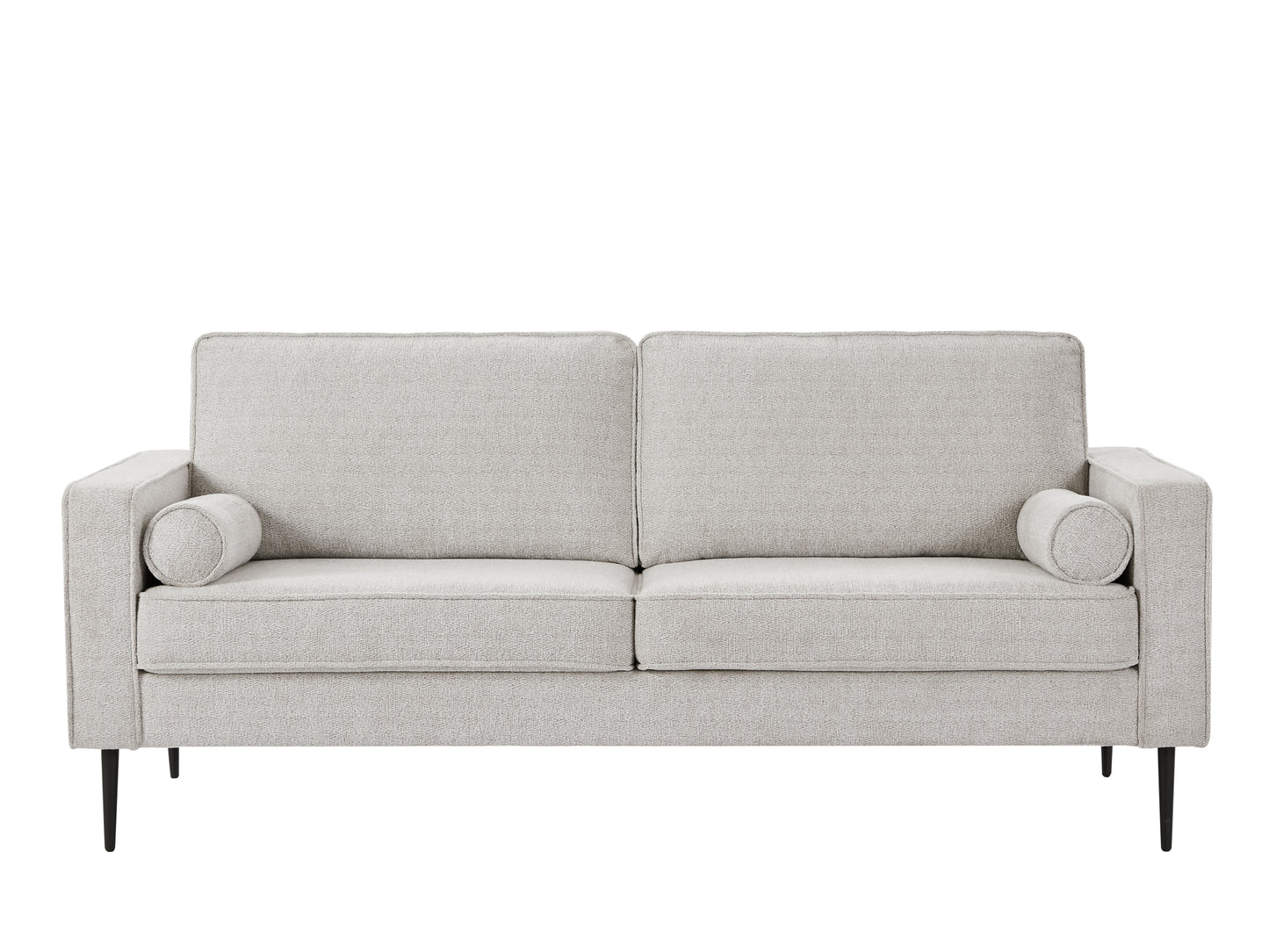 Living Room Upholstered Sofa with high-tech Fabric Surface/ Chesterfield Tufted Fabric Sofa Couch, Large-White.