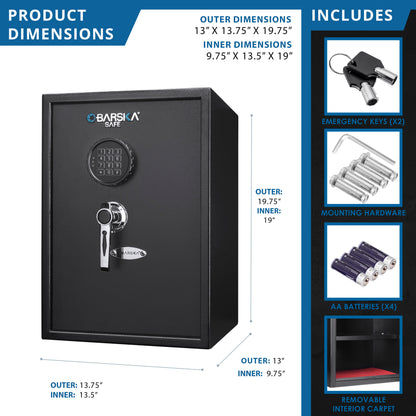 Large Digital Keypad Safe 1 45 Cubic Ft Black