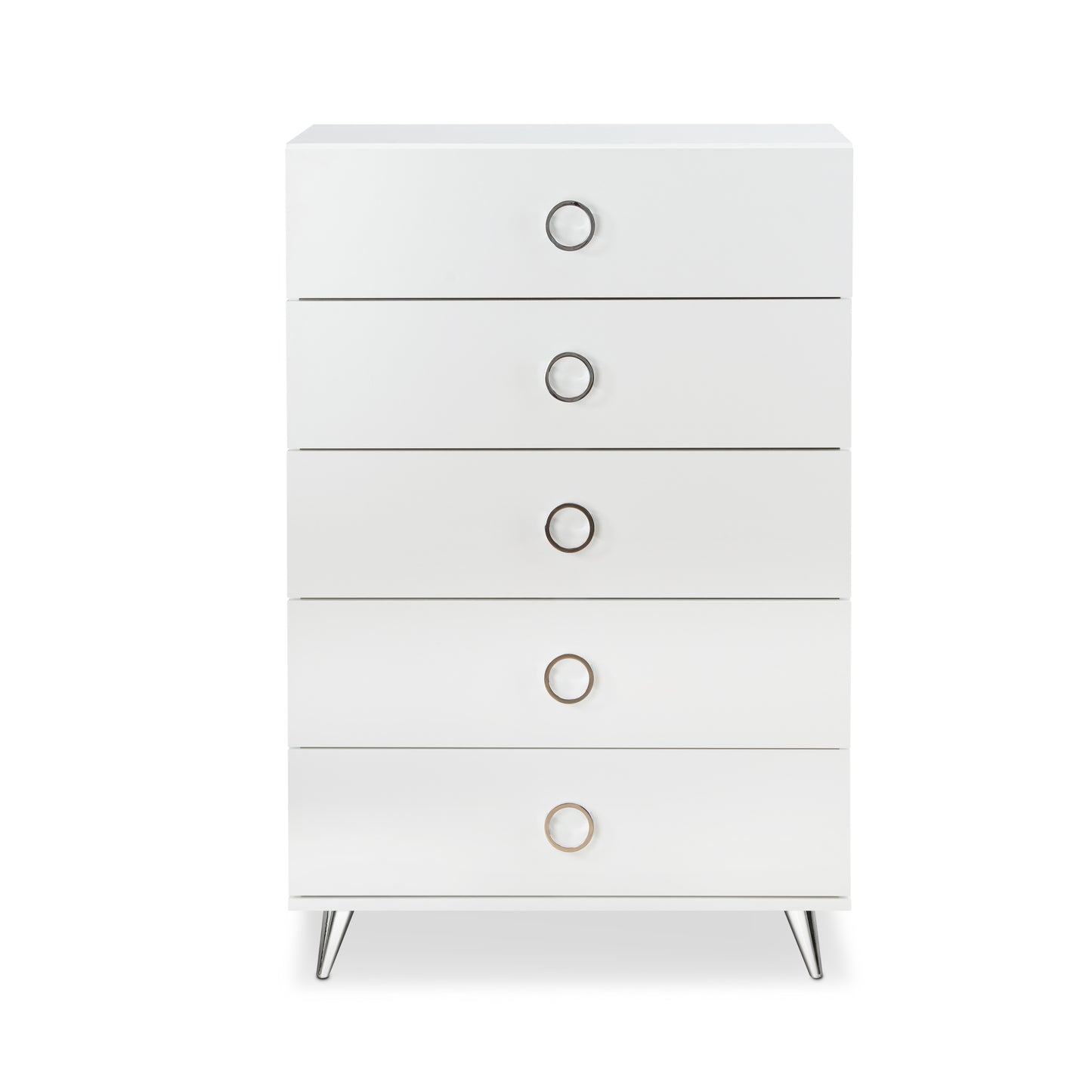 Elms White Finish Chest