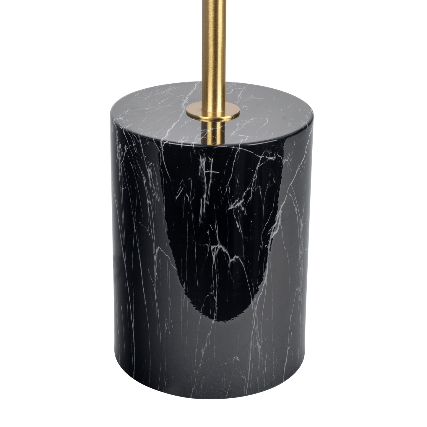 Nova Hydro Black Table Lamp with On/Off Switch Double Lamp with Faux Marble Base