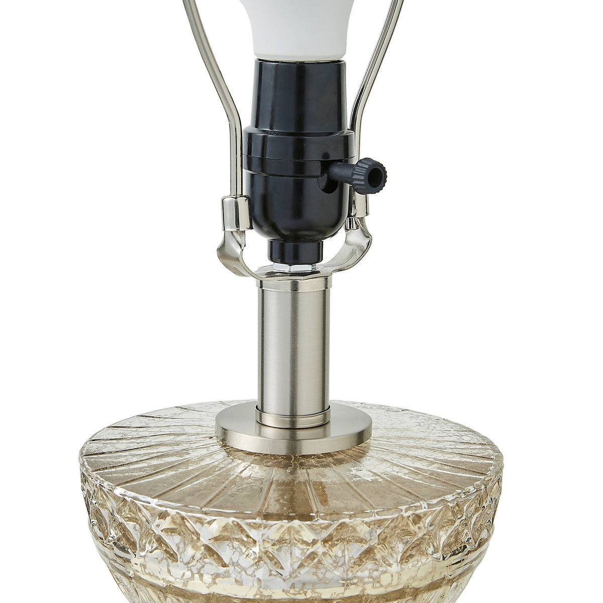 Textured Glass and Acrylic Base Table Lamp