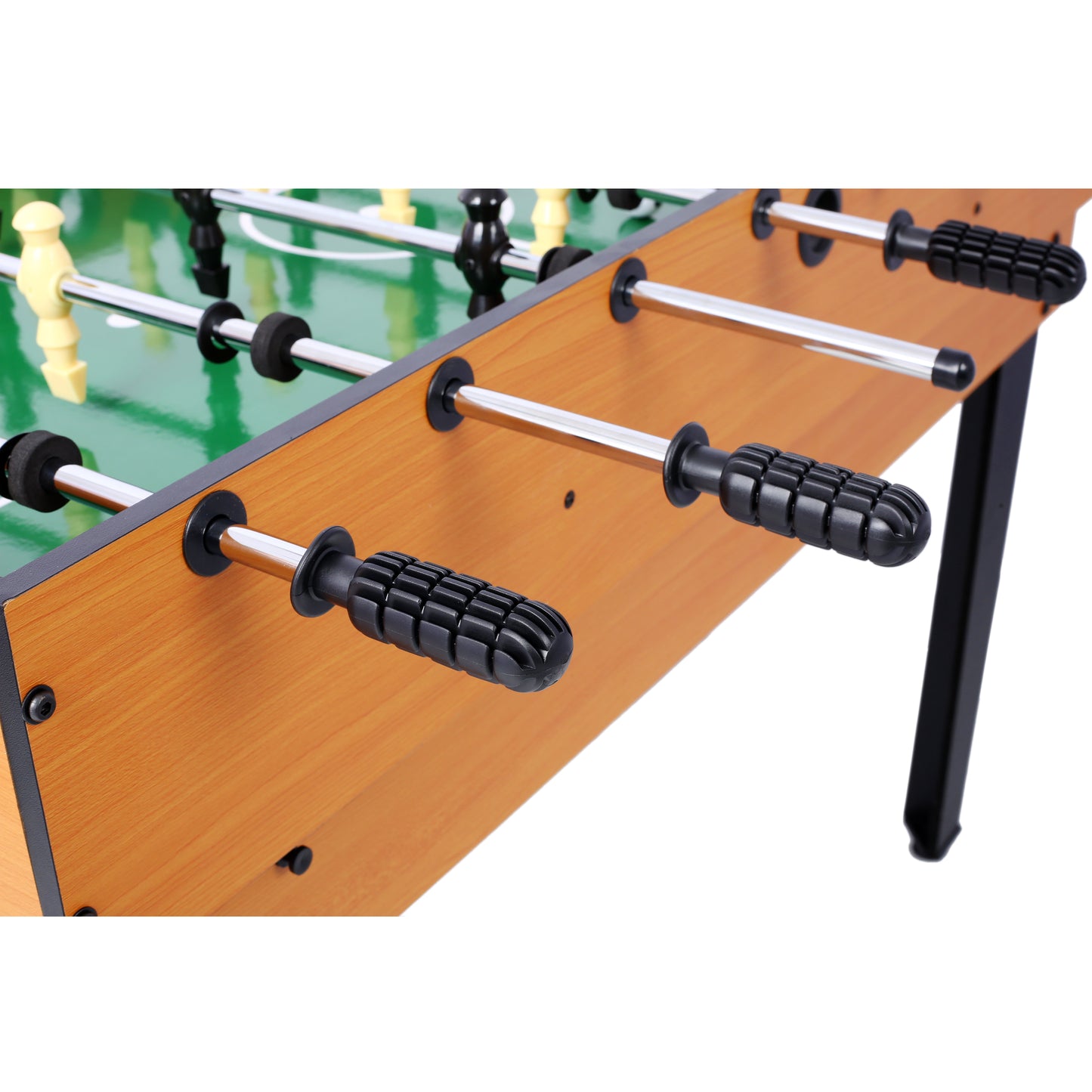 5-in-1 Multi-Game Table - Billiards, Push Hockey, Foosball, Ping Pong, and Basketball  brown /blue