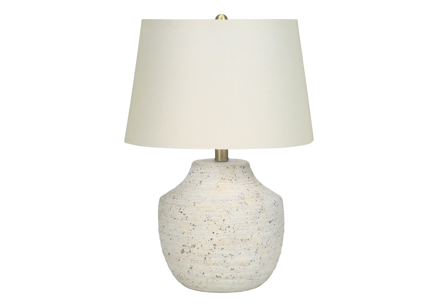 Lighting, 20"h, Table Lamp, Cream Concrete, Ivory / Cream Shade, Modern