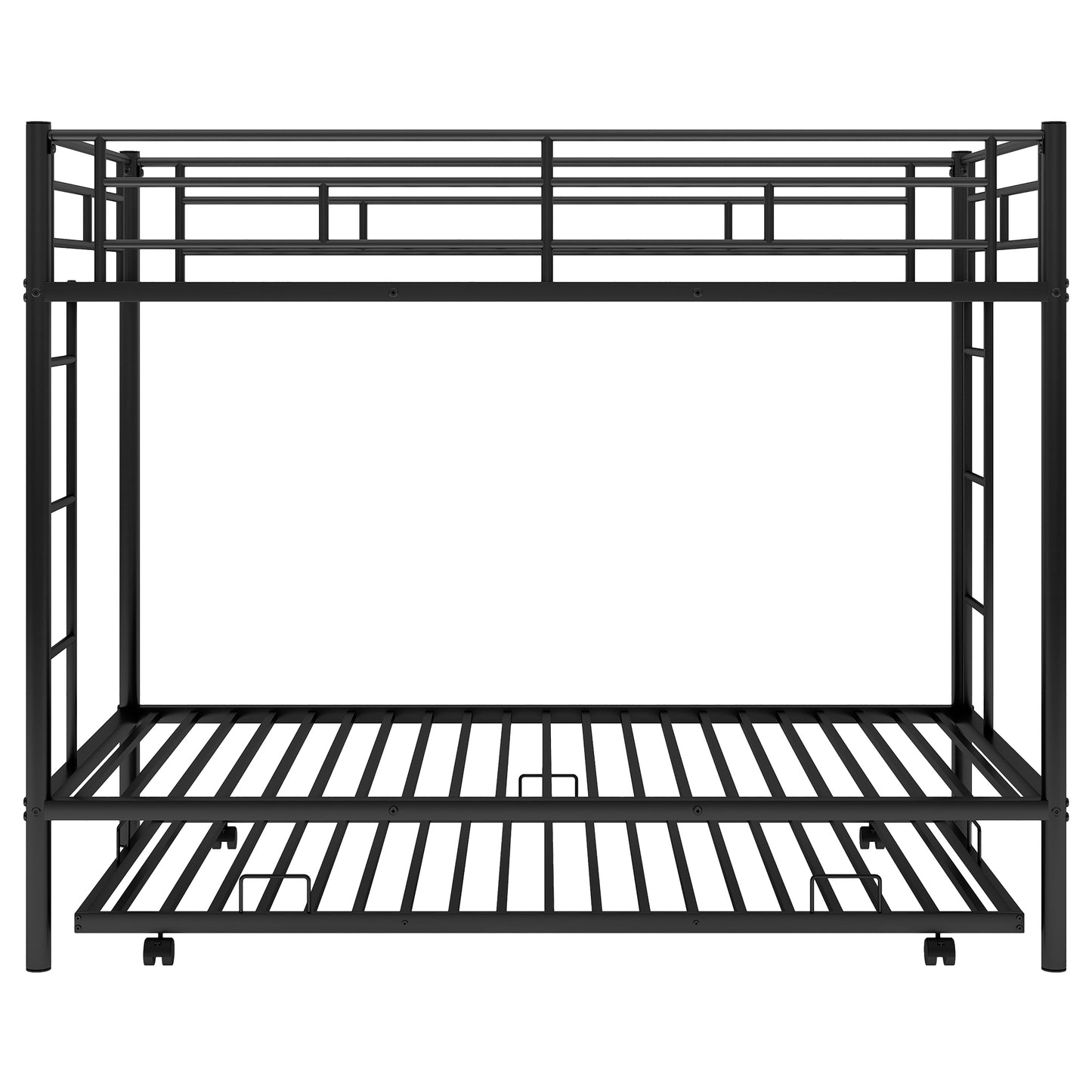 Twin over Twin Bunk Bed with Trundle, Black(OLD SKU:MF192387AAB)