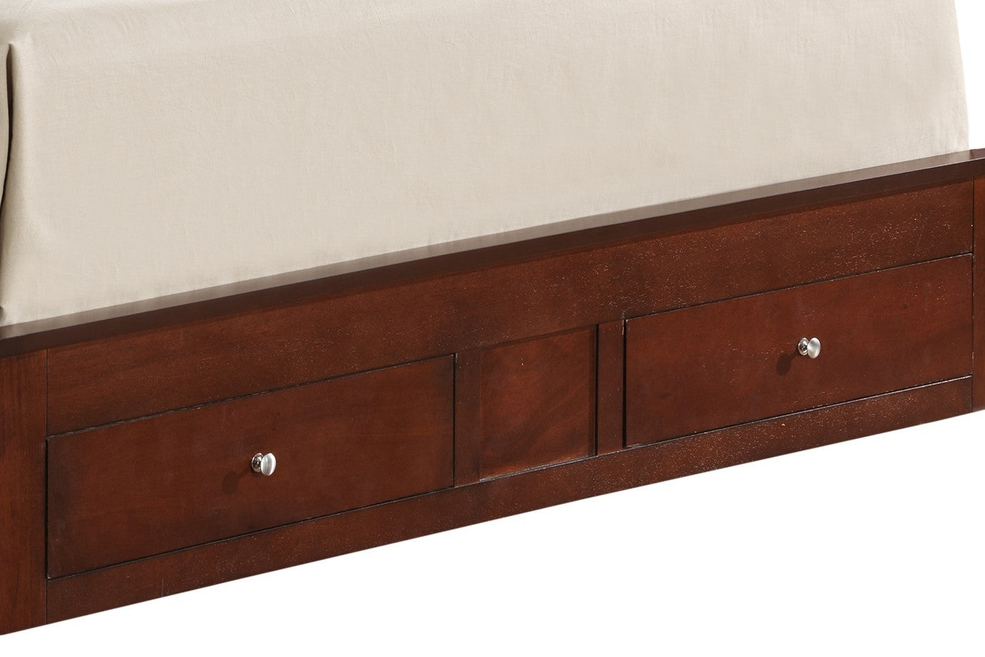 Transitional Twin Storage Bed In Cherry Finish