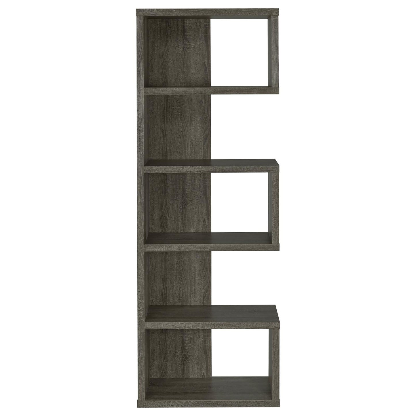Weathered Grey 5-Shelf Bookcase