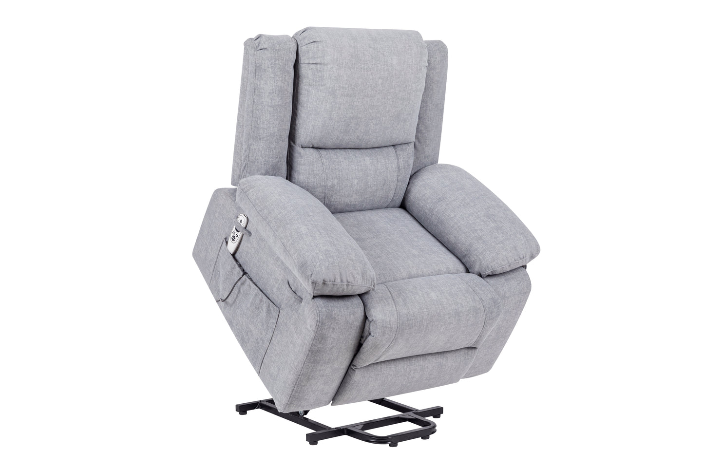 Electric Power Recliner Chair With Massage For Elderly ,Remote Control Multi-function Lifting, Timing, Cushion Heating Chair With Side Pocket Light Grey