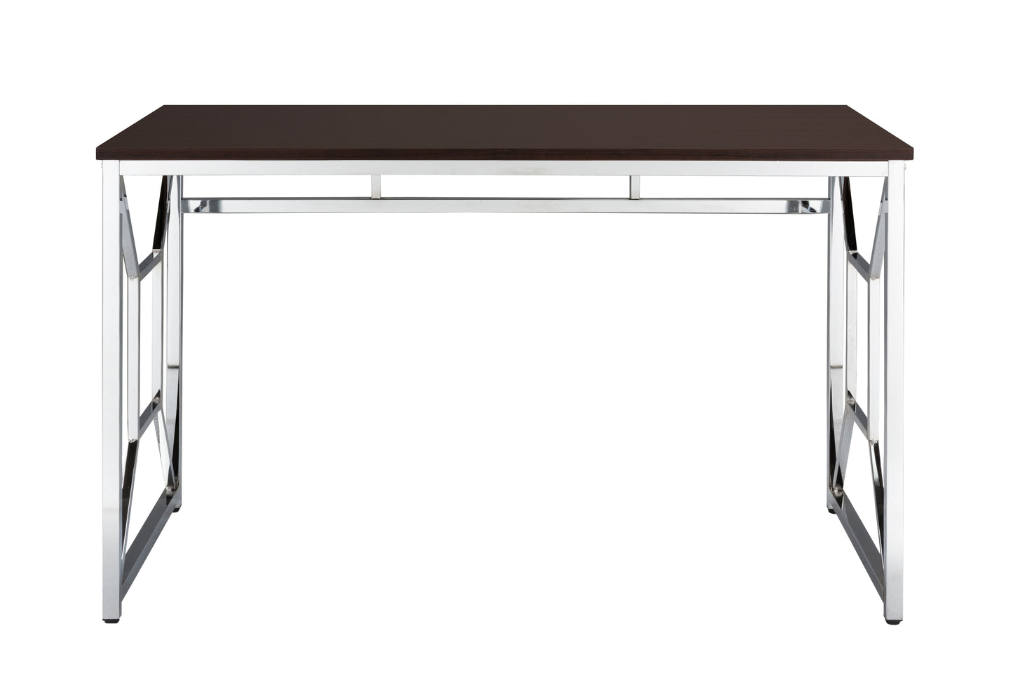 Martha Office Workspace Desk MDF/Chrome In Brown