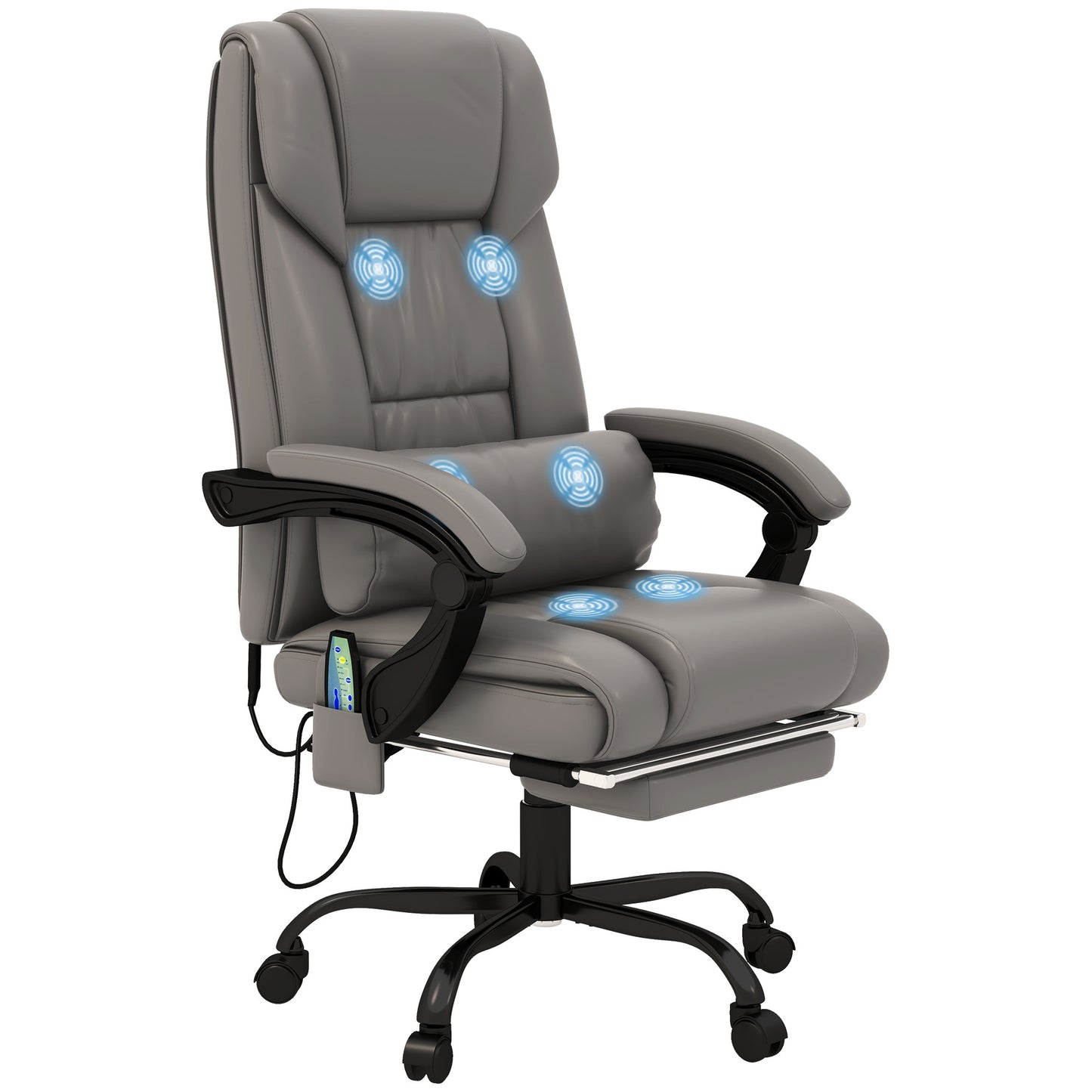 Vinsetto High Back Vibration Massage Office Chair with 6 Points Remote