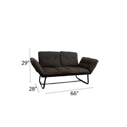 Violette Metal Frame Futon Love Seat