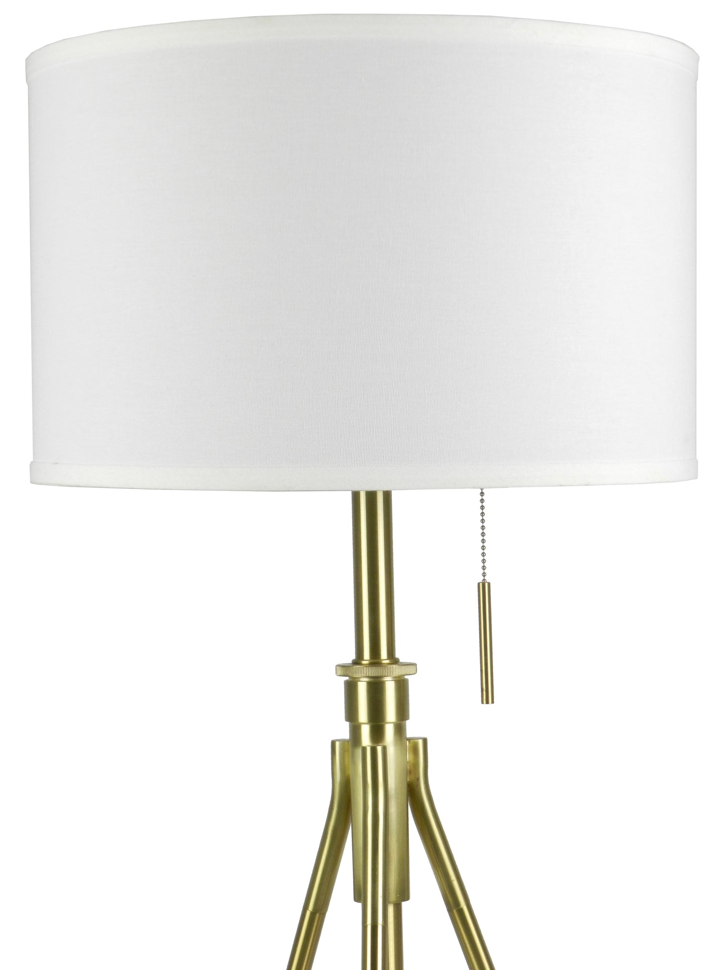 32-37"H Adjustable Tripod Table Lamp - Brushed Gold