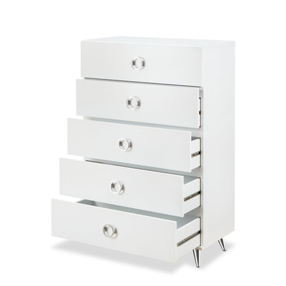 Elms White Finish Chest