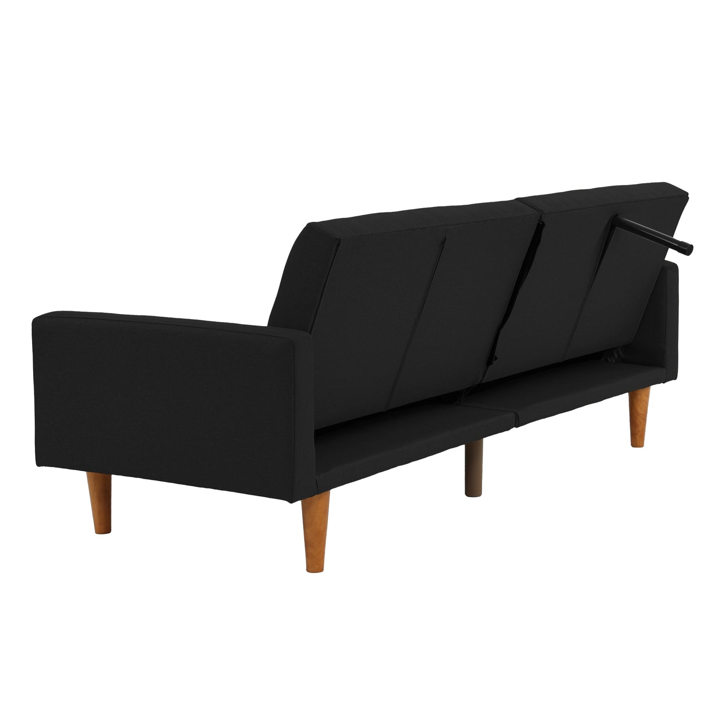 ADJUSTABLE SOFA in Black Faux Leather