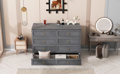 Queen Murphy Bed with Large Drawers,Gray