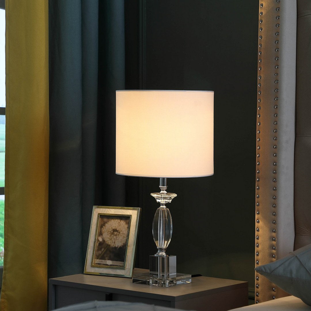 23.25" In Emmil Cut Crystal Modern Table Lamp