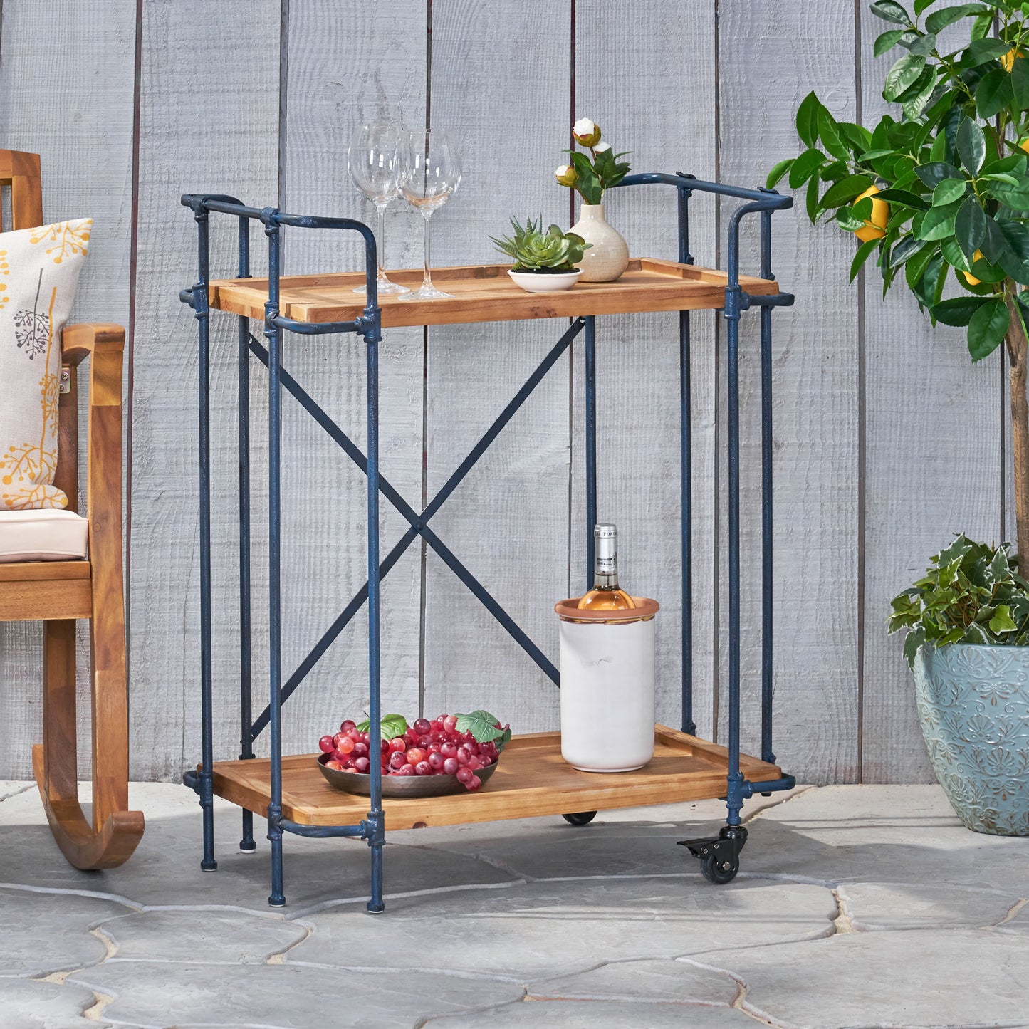 EDEN PLUMMERS PIPE BAR CART