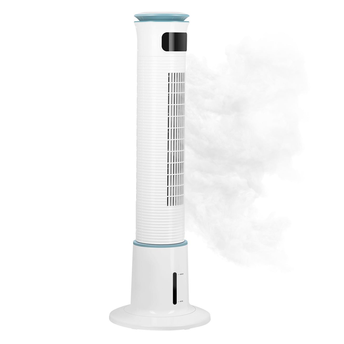 Simple Deluxe Mist Tower Fan, 12 Speeds & 3 Modes Settings Standing Fan , 15 Hour Timing Closure Cooling Fan, Low Noise, 43 Inches, White